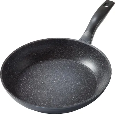 Produktbild von Stoneline Bratpfanne Anthrazit, 28 cm Durchmesser, 5,1 cm Höhe, Aluminium, rund, PTFE, 4,5 mm, fester Griff, induktionsgeeignet