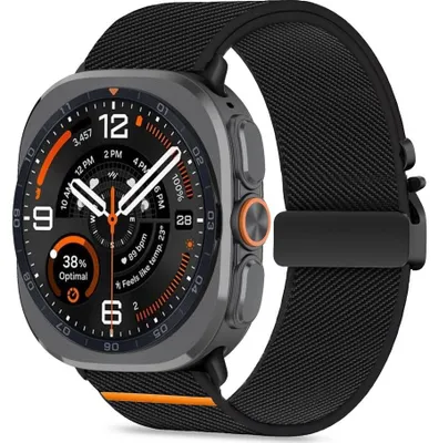 Obrázek produktu pro Náhradní řemínek pro hodinky Galaxy Watch Ultra 2 / Ultra, značka Tech-Protect, nylonový, s přezkou, černý