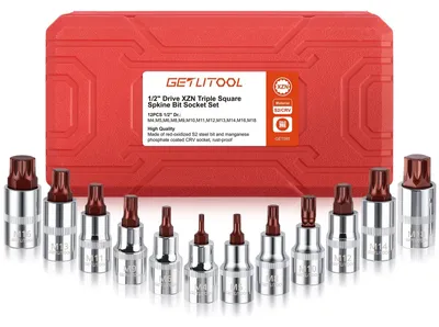 Productafbeelding van 12-delige XZN Dopsleutelset M4-M18 met 1/2 Inch Aansluiting