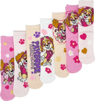 Produktbild von Paw Patrol Skye Kinder Mädchen Socken Set 7 Paar   , Größe:31-34