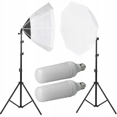 Produktbild von CineGEN Softbox-Set Halbkugelförmig 60cm 85W LED mit Stativen