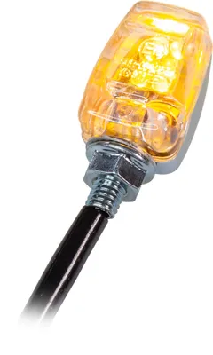 Produktbild von LED-Blinker Nano, chrom, klares Glas, M6