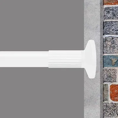 Obrázek produktu pro Teleskopická tyč 70–160 cm z nerezové oceli, bílá, do koupelny