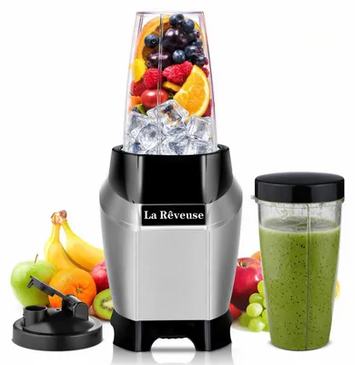 Smoothie-Mixer 600 W, 2 BPA-freie Flaschen 600/700 ml, silber