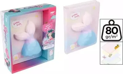 Produktbild von Notizbuch / Squishy Tagebuch - Schwanz der Meerjungfrau