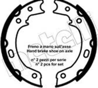 Produktbild von METELLI 53-0692 Handbremsbeläge für NISSAN Cabstar (F24M, F24W) Handbremse 203,2mm