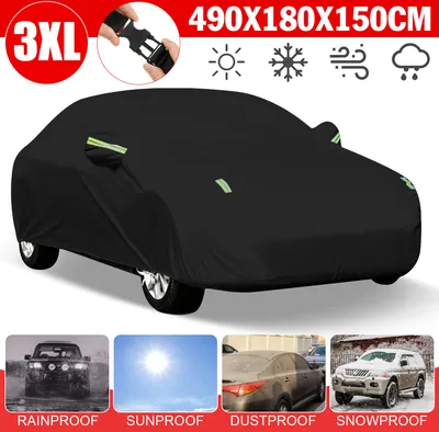 Produktbild von Plachta na auto Plachta na auto Plachta na auto Plná garáž Vodotesná 190T polyesterová plachta na auto plná garáž, 3XL: 490x180x150cm