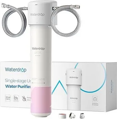 Immagine prodotto di Waterdrop BFU1 Filtro per acqua sotto il lavabo per la cura del viso, filtro per l'acqua del bagno, acqua dolce, a basso contenuto di TDS, arricchita con stronzio