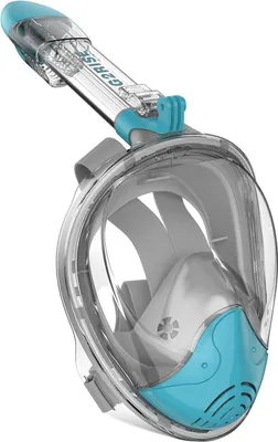Image de G2RISE® Masque de plongée Pliable CO2-sûr Enfants & Adultes L-XL Gris Bleu