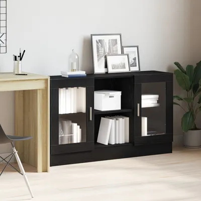 Produktbild von Sideboard Schwarz Eichen-Optik 120 x 30,5 x 70 cm Holzwerkstoff
