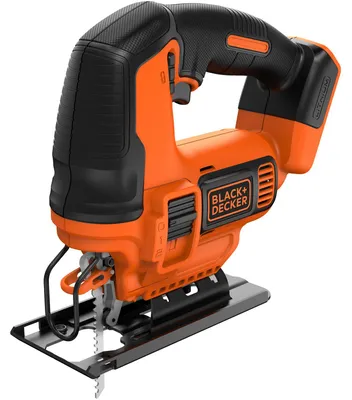 Zdjęcie produktu dla Black & Decker BDCJS18N, Górny uchwyt, Czarny, Pomarańczowy, 45°, Laminat, Plastik, Drewno, 5,5 cm, 1,9 cm