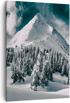 Produktbild von Bild auf Leinwand - Leinwandbild - Einteilig - Dunkel Himmel Berg - 50x70cm - Wand Bild - Wanddeko - Wandbilder - Leinwanddruck - Wanddekoration - Leinwand bilder - Wandbild - PA50x70-4459