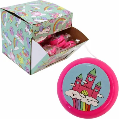 Image de 36 pièces Mini Yoyo licorne rose - environ 4 cm