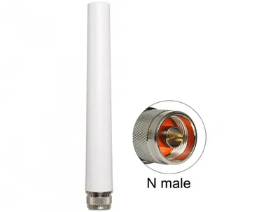 Image de DeLOCK WLAN antenna N plug - Antenne - 802,11 b/g/n - außen - 2,5 dBi - ungerichtet - Grau (88452)