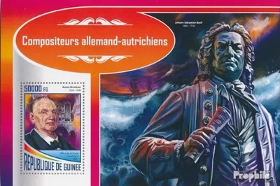 Produktbild von Briefmarken Guinea 2017 Mi Block 2833 (kompl. Ausgabe) postfrisch Deutsch-österreichische Komponisten
