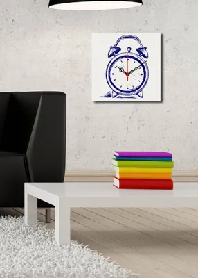 Obrázok produktu pre Opviq, 2828CS- CLA1610, Farebné, Nástenné hodiny, 28 x 28, 100% semišové plátno