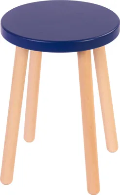 Produktbild von Spec-Wood Hocker Holz - Barhocker Holz - kleiner Hocker - Küchenhocker - Blumenständer Holz - Couchtisch klein - Holz Deko - Pflanzenständer - Hocker Rund - Blau / Buche natur