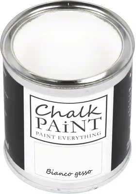 Imagen del producto de Pintura a la tiza blanca, 250 ml, para madera, metal y plástico, de uso versátil
