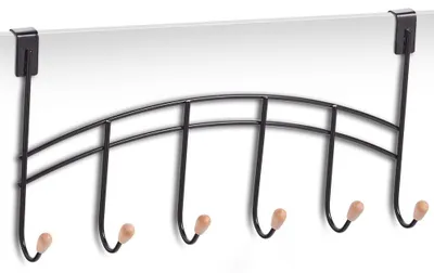Produktbild von Zeller Türhänger, Metall/Bambus, 41x21 cm, schwarz