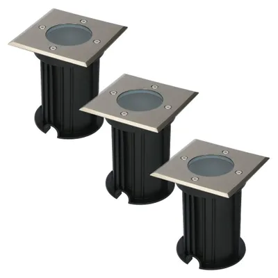 Image de HOFTRONIC - Spot LED au sol Ramsay carré dimmable IP67 inox 3 pièces