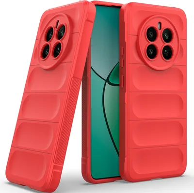Image de Etui pour Realme 12+ Soft TPU Silicone Shockproof Protective Case Rouge
