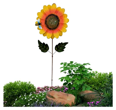 Produktbild von Dekorative Gartenstecker | Große Metall-Sonnenblumen für den Garten