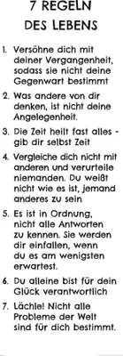 Produktbild von 7 Regeln des Lebens - Slim-Poster - Weiß + 1 Ü-Poster der Grösse 61x91,5cm