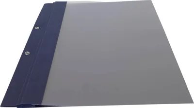 Produktbild von Berichtsmappen B2, nachtblau, VPE= 100 St. satinierte Folie, silberne Ösen