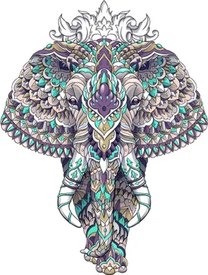 Produktbild von Holzpuzzle Magic Elephant/L – Kreativität entfalten KP21926