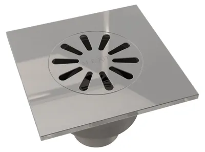 Produktbild von Edelstahl Bodenablauf Ablaufrinne Dusch Ablauf 15x15 cm Duschrinne Badablauf Siphon