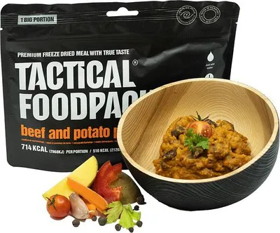 Immagine prodotto di Pasto pronto TACTICAL FOODPACK, grande porzione, carne e patate, confezione singola