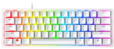 Zdjęcie produktu dla Razer Huntsman Mini, Mini, Przewodowa, USB, Optyczny przełącznik kluczykowy, QWERTY, Biały