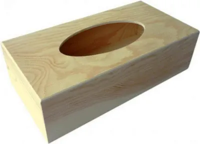Image de Boite à mouchoirs à personnaliser - Bois