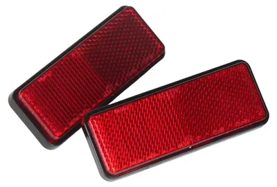 Produktbild von 2x Reflektor mit Schraube Rückstrahler Katzenauge rot rechteckig E-, 90 x 35 mm Verkehrssicherheit