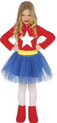 Immagine prodotto di Costume da supereroe per ragazze taglia 98-146, taglia:110/116