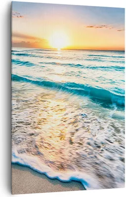 Produktbild von Bild auf Leinwand - Leinwandbild - Einteilig - Meer Welle Strand - 80x120cm - Wand Bild - Wanddeko - Wandbilder - Leinwanddruck - Wanddekoration - Leinwand bilder - Wandbild - PA80x120-3621