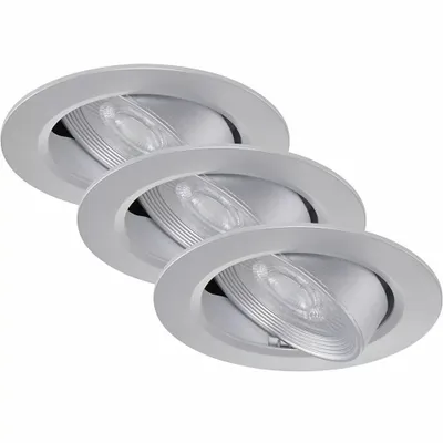 Productafbeelding van 3 x Briloner LED Einbauleuchte rund Titan IP23 3 x 5W 350lm warmweiß 3000K schwenkbar