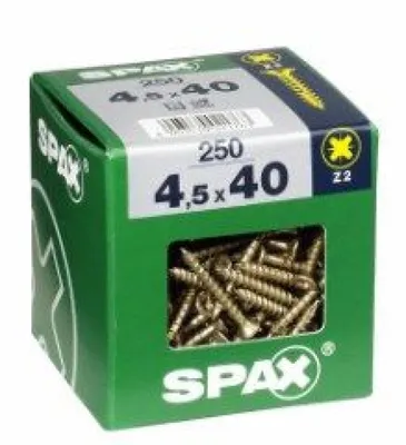 Zdjęcie produktu dla Śruby uniwersalne Spax 4,5 x 40 mm PZ 2 - 250 szt.