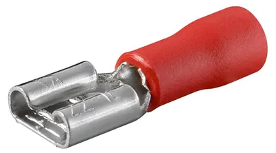 Produktbild von Fixpoint Kabelschuhe, Stecker & Verbinder, Typ:100x Flachsteckhülse rot 6.4