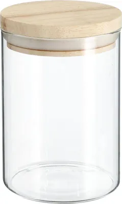 Image de Bocal en verre avec couvercle en bois « hermet » 0,6 l - 5 five simply smart
