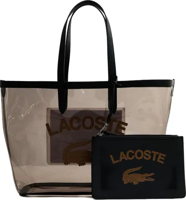 Zdjęcie produktu dla LACOSTE Torba na ramię Torba na zakupy Przezroczysta Noir Ermine