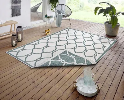 Zdjęcie produktu dla Zielony dywan dwustronny, płaskotkany 200x290 cm