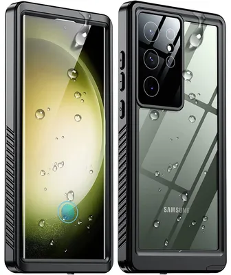 Produktbild von Vodotěsné pouzdro pro Samsung Galaxy S23 Ultra prachotěsné a sněhotěsné, IP68 kompletní ochranné pouzdro s integrovanou ochrannou fólií na displej černé