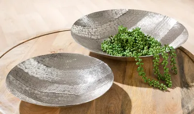 Obrázek produktu pro Miska Gilde, kulatá, "Sinar", hliník, stříbrná barva,Polyuretan3, v. 7 cm, hl. 32 cm 69260 /Prodej pouze do vyprodání zásob