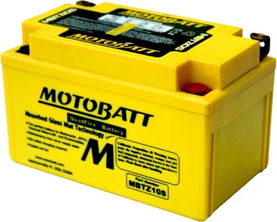 Immagine prodotto di MOTOBATT Batteria MotoBatt MBTZ10S 12V 8,6Ah AGM precaricata sigillata - compatta e senza manutenzione, 151x87x95 mm, per scooter e moto leggere