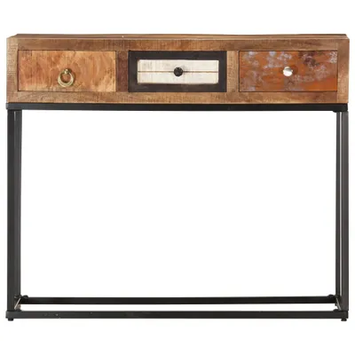 Image de vidaXL Table console Golden 90x30x75 cm Vieux bois massif