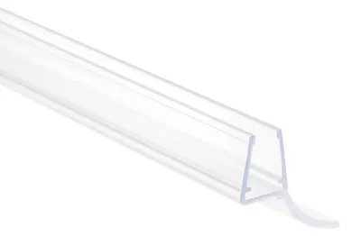 Produktbild von sanicomfort Uni Duschtürdichtung 1 m, Duschdichtung für Glastür 6-8 mm, U-Profil zum Aufschieben, transparent, einfache Lippe, kürzbar,