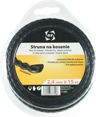 Obrázek produktu pro Struna do vyžínače TwistSilent Professional 2,0 mm, délka 15 m, spirálová, 10 kusů