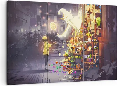 Produktbild von Bild auf Leinwand - Leinwandbild - Fantasie Märchen - 105x70cm - Wand Bild - Wanddeko - Wandbilder - Leinwanddruck - Bilder - Kunstdruck - Wanddekoration - Leinwand bilder - Wandkunst - CE105x70-3901