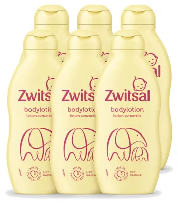 Zdjęcie produktu dla 6 x Balsam do ciała dla niemowląt Zwitsal - pielęgnujący, z rumiankiem - 200 ml - zestaw ekonomiczny - 6 sztuk
